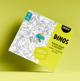 OMY - Poster géant à colorier Dinos