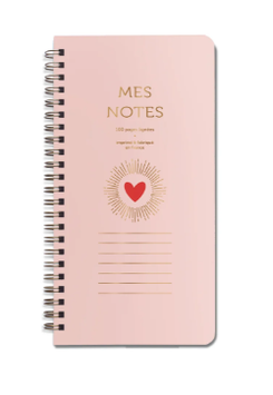 Les éditions du paon - Bloc haut Mes notes rose