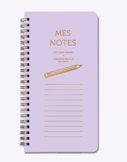 Les éditions du paon - Bloc haut Mes notes lilas