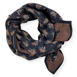 Apaches - Big foulard Latika Ananas charbon