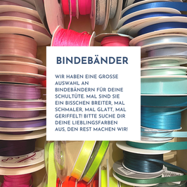 Extra Bindebänder für die Bestseller Schultüte