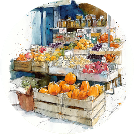 Sketching auf dem Markt