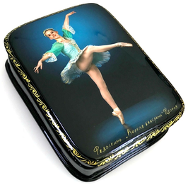 Russische Ballerina - Russische Lackdose Fedoskino, Artikel BAL05