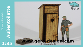 GERO Lasercut "Außentoilette" - 1:35 - 8 teilen