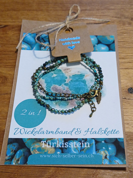 2 in 1 Wickelarmband & Halskette