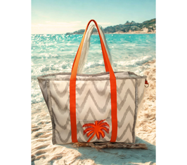 Strandtasche PALME mallorquinisches Muster handbemalt
