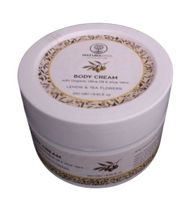 Körpercreme mit Olivenöl, AloeVera, Zitrone & Teeblüten