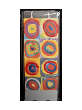 Flachkerze "Squares with Concentric Circles"