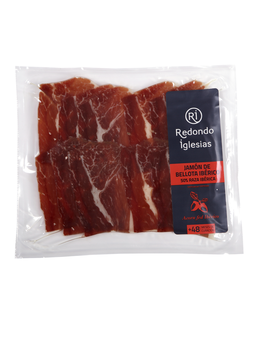 Jamón Ibérico de Bellota. Gesneden. Ca. 75 gram. 48 maanden gerijpt.