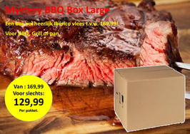 Mystery BBQ Box Large. Verrassingspakket van echt Spaans Ibérico vlees. Diepvries.