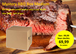 Mystery BBQ Box Medium. Verrassingspakket van echt Spaans Ibérico vlees. Diepvries.