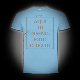 Personalizar camiseta Azul Celeste