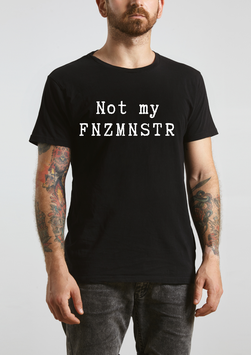 Herrenshirt schwarz „notmy fnzmnstr“ - mit Österreich ist Frei Logo am Ärmel