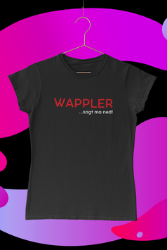 Damenshirt schwarz „Wappler“ - mit Österreich ist Frei Logo am Ärmel