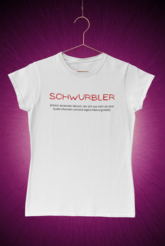 Damenshirt weiß „Schwurbler“ - mit Österreich ist Frei Logo am Ärmel