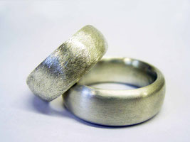 Ringe für Paare aus Sterling Silber Mattiert