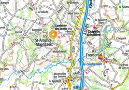 Carte d'accés à Saint-Amand-Magnazeix