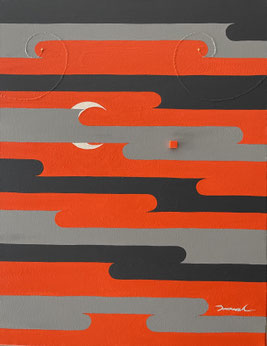 BEYOND THE SKY  10   318mm*410mm   F6   2022  acrylic on canvas, wood