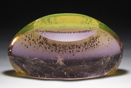 Goodbye Stanislaw Lem II. | kiln cast, grinded, fused, hand polished glass | 40 x 22 x 20 cm | 2006 | ●