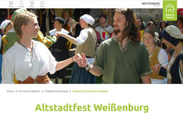 Werbung für Altstadtfest in Weißenburg