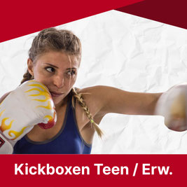 Kickboxen für Jugendliche und Erwachsenen. 