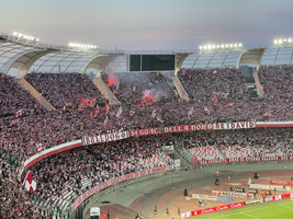 Die Curva Nord feuerte die Mannschaft lautstark über die ganze Spielzeit an