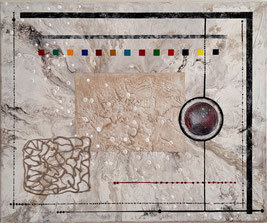 daluz composition géométrique abstraite aux formes colorées inspiration Kandinsky et Miró