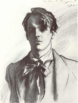 W. B. Yeats, 1908 von John Singer Sargent. „Ich glaube an die Vision des Wahren in den Tiefen des Geistes, wenn die Augen geschlossen sind.“ W. B. Yeats, Essay Magie