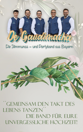 Hochzeitsflyer De Gaudimacha Partyband