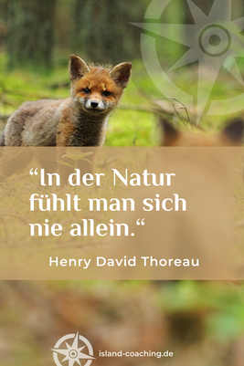 Zitat und Portrait von Henry David Thoreau – Schriftsteller und Waldkenner – über Einsamkeit und Natur