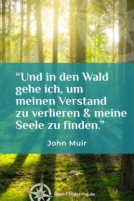 Zitat und Portrait von John Muir – Naturphilosoph und Nationalpark-Pionier – zur Seelenruhe im Wald