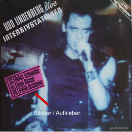 Sticker auf dem Album "Udo Lindenberg - Intensivstationen"