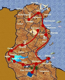Mappa di Tunisi