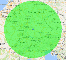 Nellingen und  450 km im Umkreis