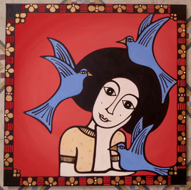 My first painting of 2014 is going to be part of a group show in London at the CueB Gallery. From Marrakech with love!