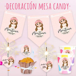 decoración mesa niña comunion