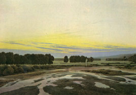"Das große Gehege" von Casper David Friedrich. (05.09.1774 - 07.05.1840; Galerie Neue Meister).
