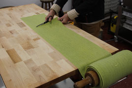 Spinach Sheets being cut to Length