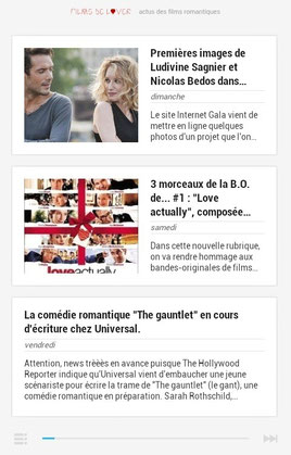 Les actus sur tablette.