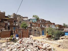 Jaipur. Intervention area in slums.