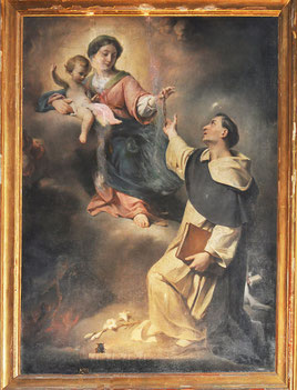 Oletta - Donation du Rosaire à Saint Dominique - Francesco Grandi - 1831-1891 - peintre romain renommé qui a beaucoup travaillé en Corse