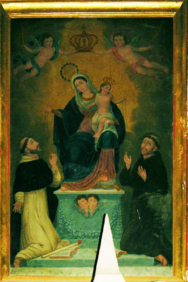 Donation du Rosaire à Saint Dominique et à Saint François d'Assise (Anton Santo Benigni - 1787/1863 - d'après Domenico Piola - 1859