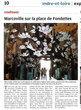 Marcoville en Indre et Loire, exposition de sculptures monumentales