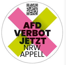 Logo: NRW-Appell "AFD VERBOT JETZT"