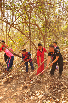 OISCA Lamphun Center - Making firebreaks