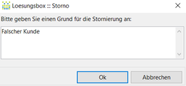 Angebot stornieren Grund