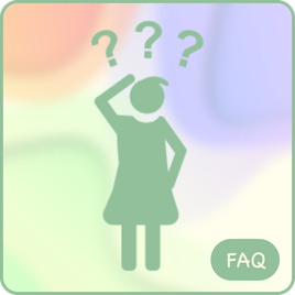 Unterseitenbeschreibung für die Seite: FAQ - Häufig gestellte Fragen. Zu sehen ist ein buntes Feld mit Icon eine Person, die drei Fragezeichen über dem Kopf hat und sich den Kopf kratzt. Link zur Unterseite "FAQ"