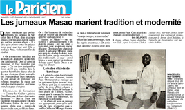 Les jumeaux de Masao article journal Le Parisien