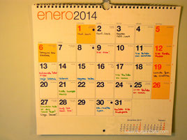 Calendario de pared - www.AorganiZarte.com