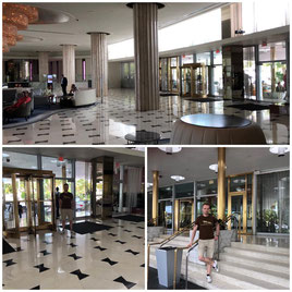 Die Lobby des Hotels Fountainebleu in Miami im Jahr 2019